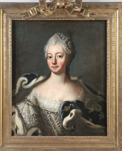 Porträtt av drottning Lovisa Ulrika av Sverige., 1750, Gustaf Lundberg