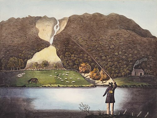 A Waterfall by the Rhydol, 1840, Welsh Primitive