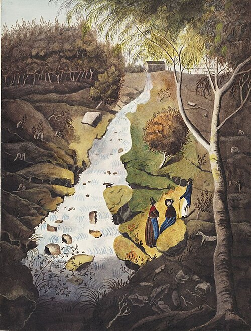 The Millstream at Swydd y Funnon, 1840, Welsh Primitive