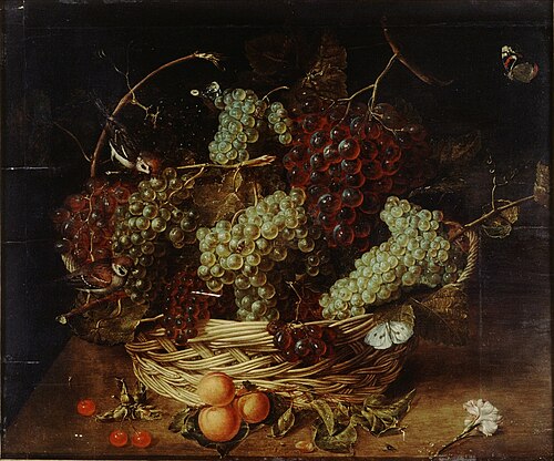 Still life of fruits, 1617, Peter Binoit