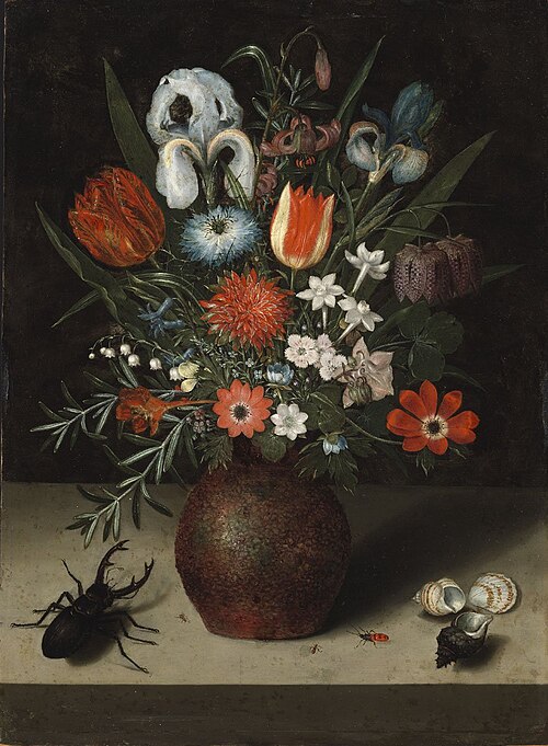 Flowers in a Vase, 1613, Peter Binoit