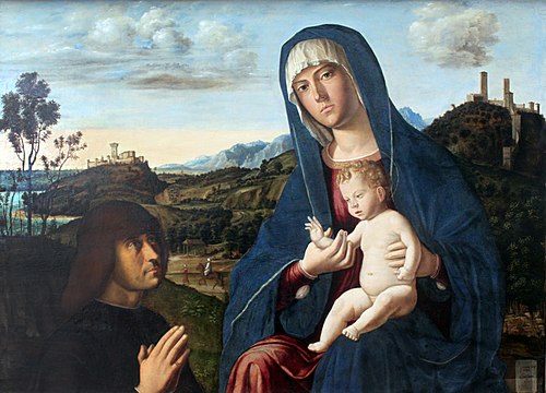 Vierge à l'Enfant avec un donateur, 1493, Cima da Conegliano