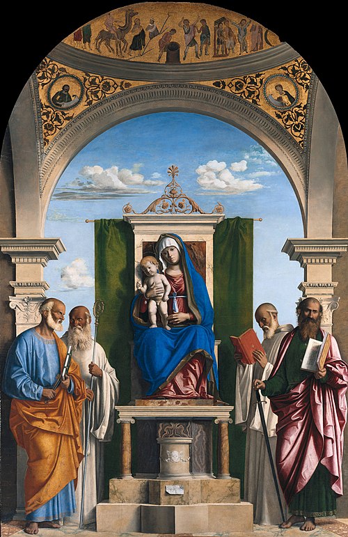 Madonna and Child Enthroned with Saints, 1496, Giovanni Battista Cima da Cone