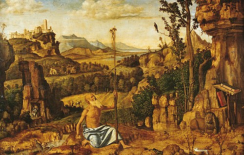 Saint Jerome in the desert, 1500, Giovanni Battista Cima da Cone