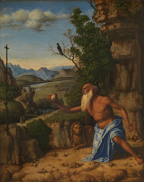 Saint Jerome in a Landscape, 1500, Giovanni Battista Cima da Cone