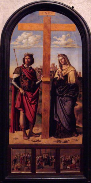 Saints Helena and Constantine at the sides of the Cross, 1501, Giovanni Battista Cima da Cone