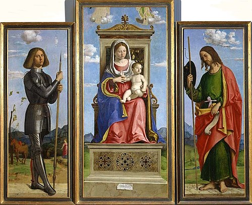 La Vierge à l'Enfant entre saint Georges et saint Jacques, 1511, Cima da Conegliano