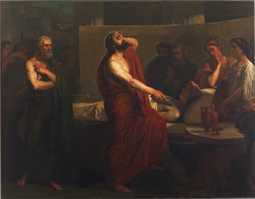 Périclès au lit de mort de son fils, 1851, Charles Fortuné Guasco