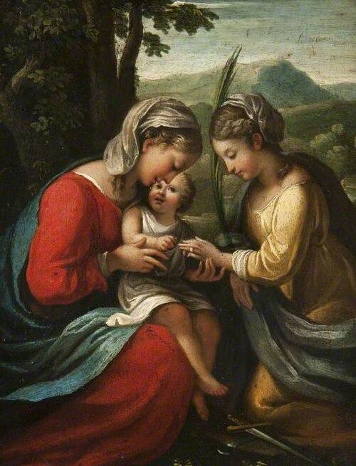The Mystic Marriage of Saint Catherine, , Le Corrège