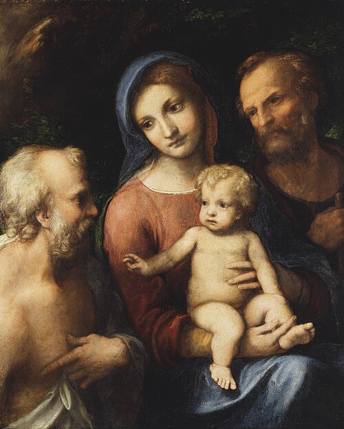 Sainte Famille et saint Jérôme, 1515, Le Corrège