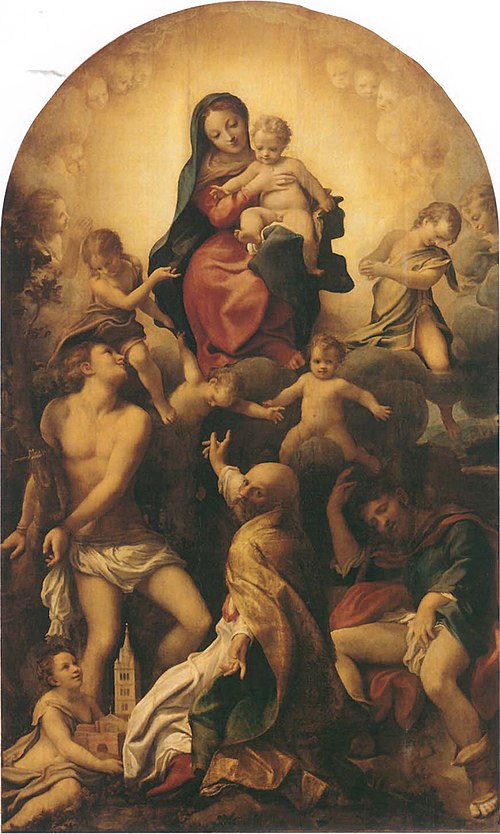 Madone de San Sebastiano, 1524, Le Corrège