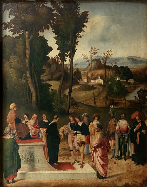 The Test of Fire of Moses, 1505, Giorgione
