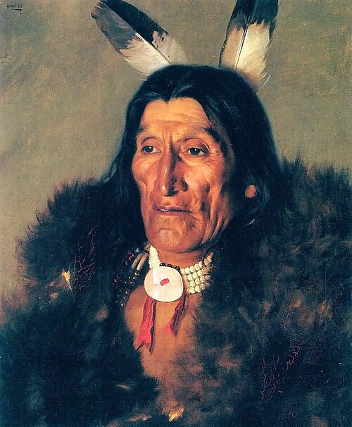 Sioux Chief In Buffalo Robes, , Hubert Vos