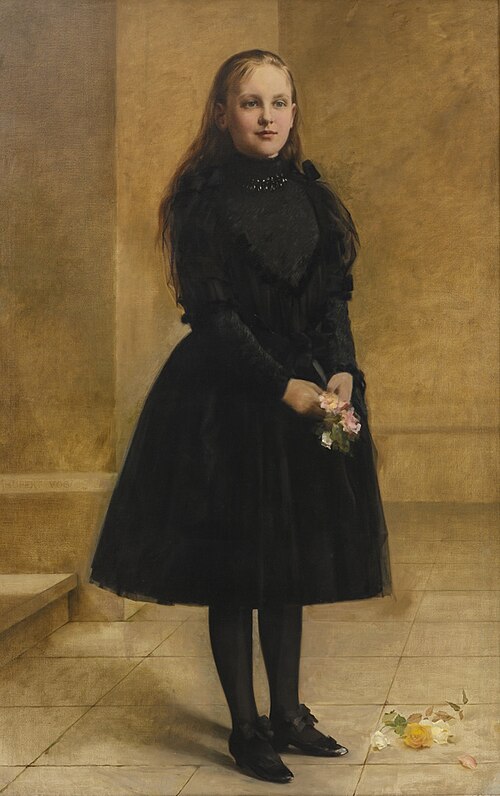 Koningin Wilhelmina op 11-jarige leeftijd, 1889, Hubert Vos