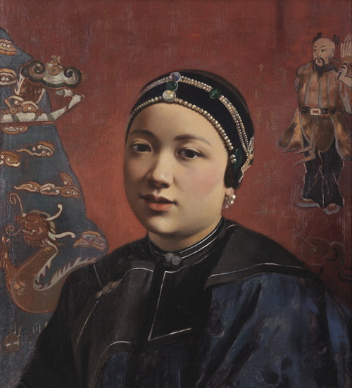 油画中国少妇, 1898, Hubert Vos