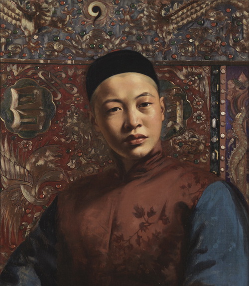 油画中国青年, 1898, Hubert Vos