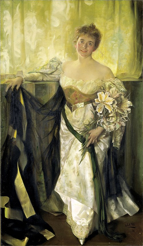 Alice Barney in White Satin, 1894, Hubert Vos
