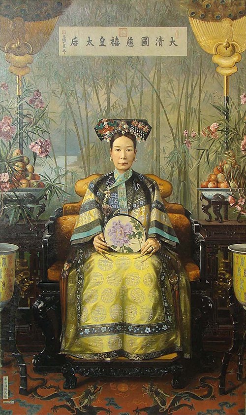 Painting of the Dowager Empress Cixi, 1908, Hubert Vos