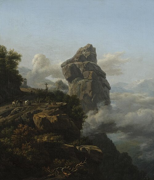 Travellers on an Alpine Pass, 1700, Isaac de Moucheron