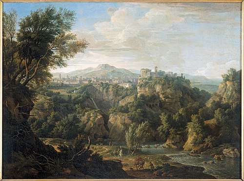Gezicht op Tivoli, , Isaac de Moucheron