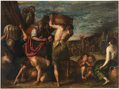 La recogida del maná, 1626, Diego Polo