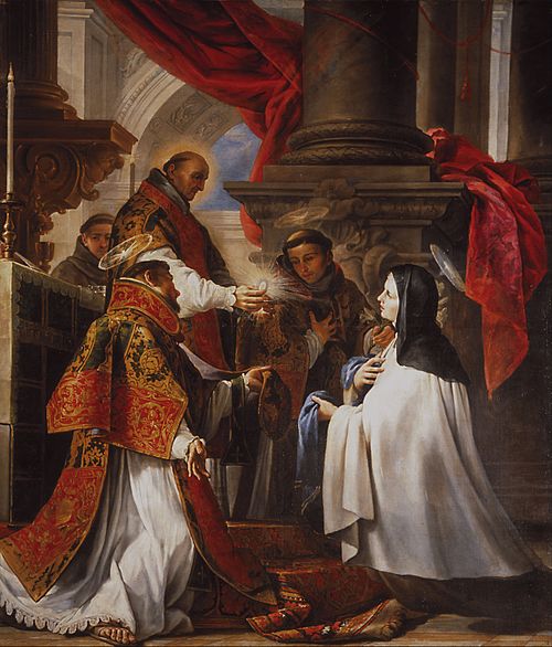 The Communion of Saint Theresa, 1670, Juan Martín Cabezalero