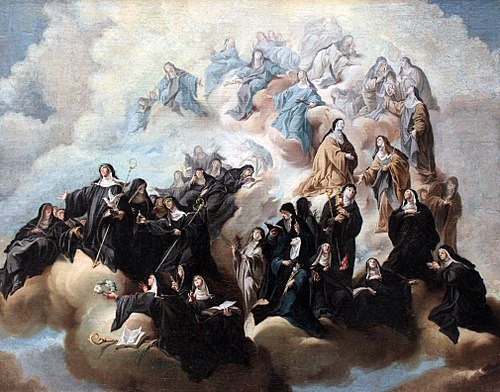 Saint Scholastica with Nuns of the Benedictine Order and its Affiliations, 1748, Johann Jakob Zeiller