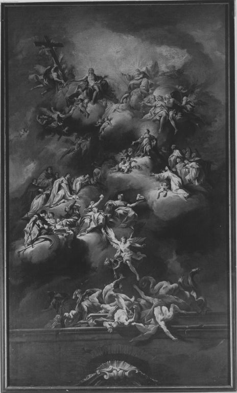 Aufnahme Mariens in den Himmel (Entwurf für das Deckenfresko der Klosterkirche Fürstenzell), 1745, Johann Jakob Zeiller