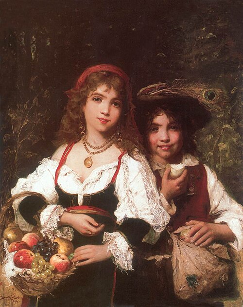 Fruit Sellers, 1880, Lajos Bruck