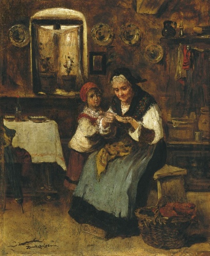 Nagymama az unokával, , Lajos Bruck