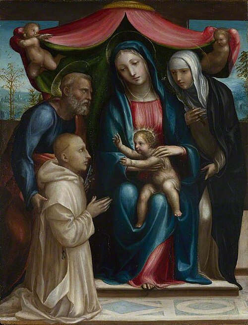 The Madonna and Child with Saints and a Donor, 1530, Le Sodoma