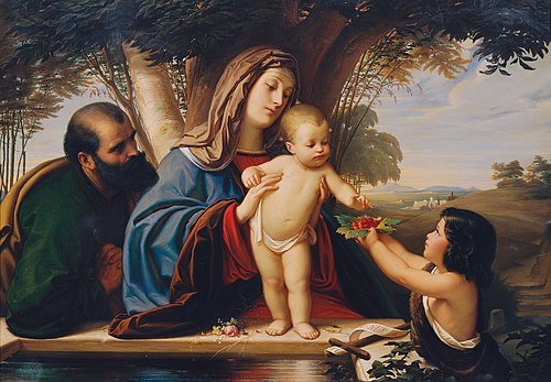 Heilige Familie mit Johannesknaben, 1855, Edward von Steinle