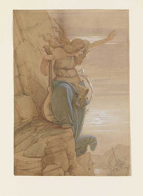 Die Loreley (Entwurf), 1863, Edward von Steinle