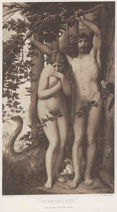Adam und Eva, 1867, Edward von Steinle