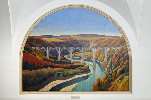 Viaduc de Grandfey (Vonlanthen), 1927, Louis Vonlanthen