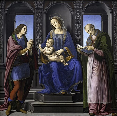 La Vierge et l'Enfant entre saint Julien et saint Nicolas de Myre, 1494, Lorenzo di Credi
