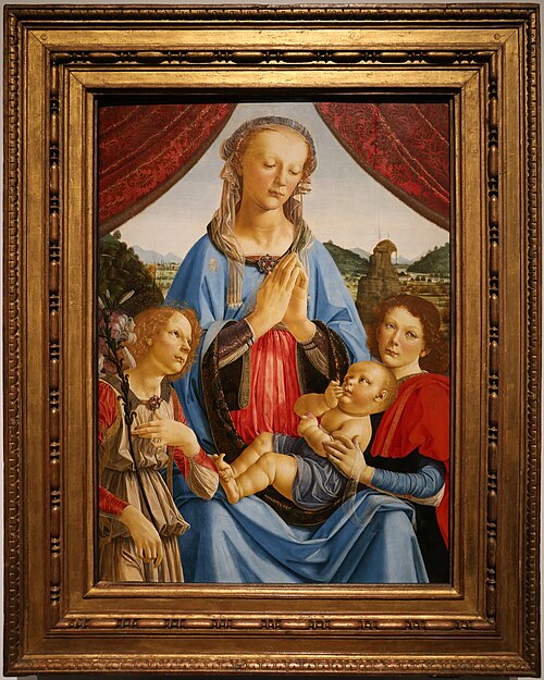 Vierge à l'Enfant et deux anges, 1471, Lorenzo di Credi
