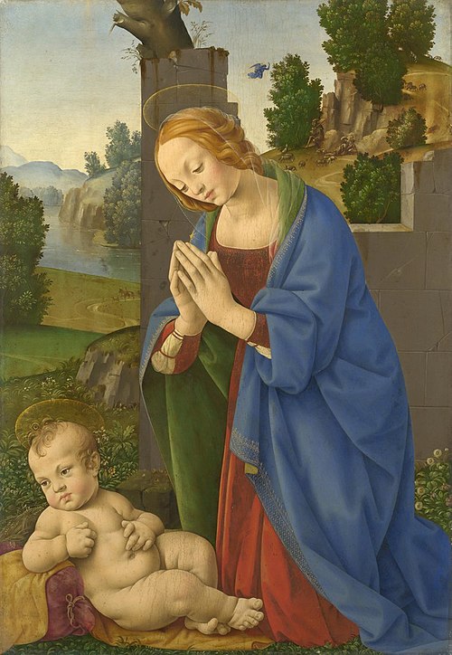 The Virgin adoring the Child, 1495, Lorenzo di Credi