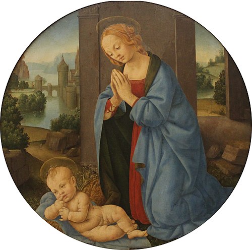 Adoration de l'Enfant, 1480, Lorenzo di Credi