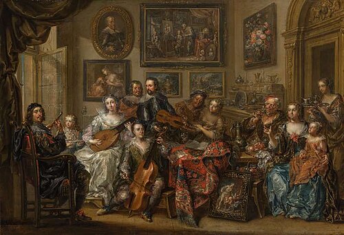 Musical Company in the Salon, , Johann Georg Platzer