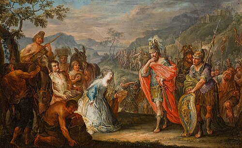 David Meeting Abigail, 1727, Johann Georg Platzer