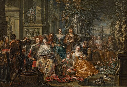 Company in the Castle Park, , Johann Georg Platzer
