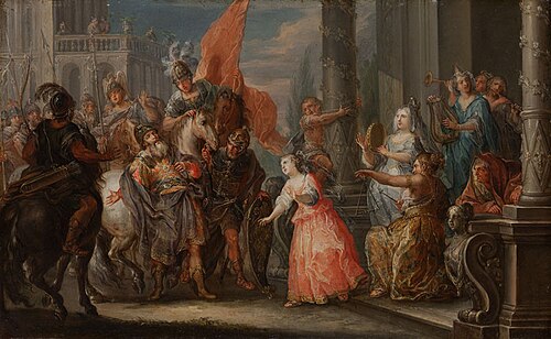 The Return of Jephthah of Gilead, 1727, Johann Georg Platzer