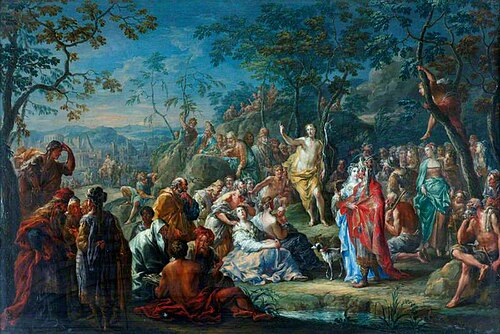 Saint John the Baptist Preaching in the Wilderness, 1740, Johann Georg Platzer