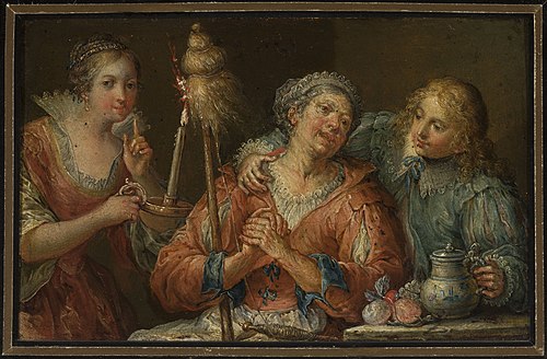Le couple mal assorti., 1737, Johann Georg Platzer