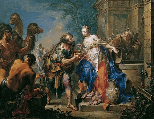 Rebekka am Brunnen, 1735, Johann Georg Platzer