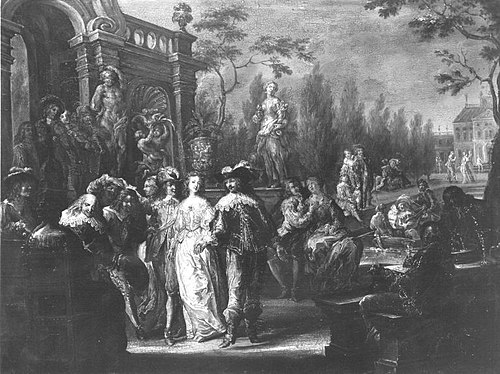 Gesellschaftsszene, 1732, Johann Georg Platzer