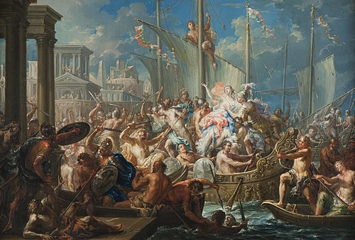 The abduction of Helena, 1750, Johann Georg Platzer