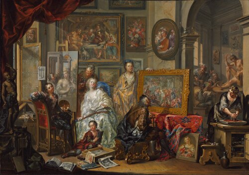The Artist's Studio, 1749, Johann Georg Platzer