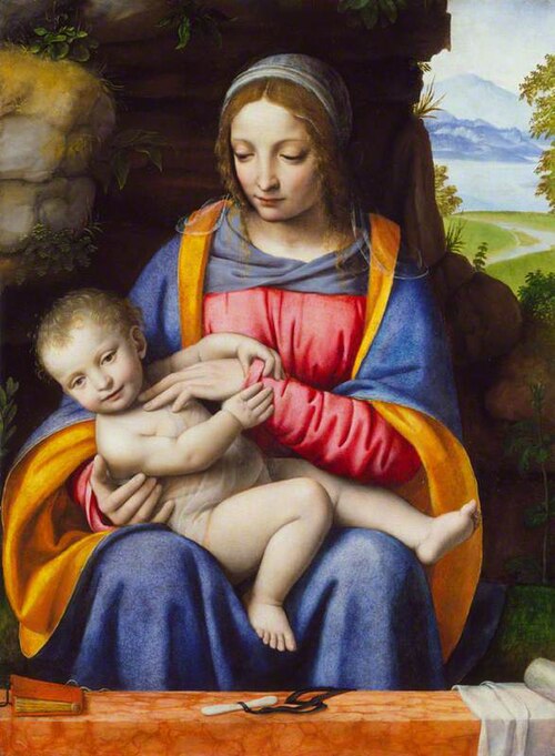 The Virgin and Child in a Landscape, 1520, Bernardino Luini
